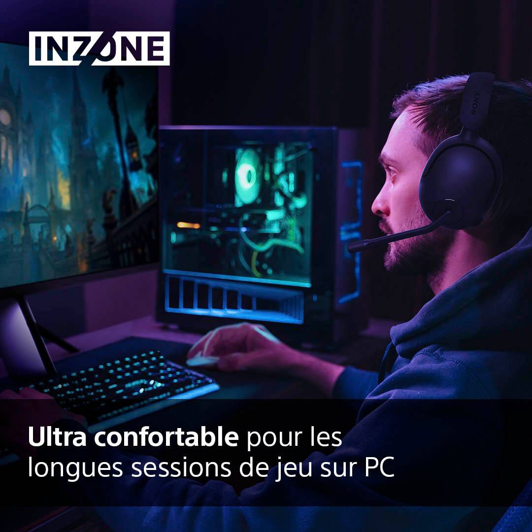 Casque gaming H5 Sony INZONE sans fil | 360 Spatial Sound for PC/PS5 | Noir